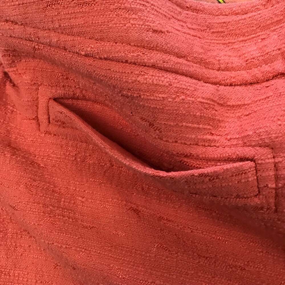 Trina Turk Red Coral Textured Tailored Shorts Size 6 Coral Summer Chic - Picture 6 of 11